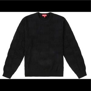 supreme raised logo sweater